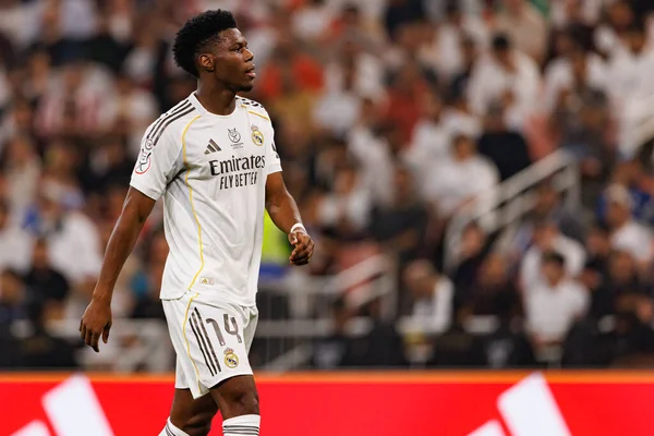 Aurelien Tchouameni, Atletico de Madrid ve Real Madrid (Maciej Rogowski / Ball Raw Images) arasında oynanan yarı final maçında görüldü.)