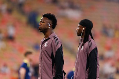 Vinicius Vini Junior Atletico de Madrid ile Real Madrid (Maciej Rogowski / Ball Raw Images) arasında oynanan yarı final maçında görüldü.)