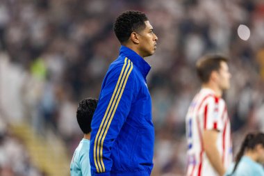 Jude Belingham Atletico de Madrid ve Real Madrid (Maciej Rogowski / Ball Raw Images) arasında oynanan İspanya Süper Kupası yarı final maçında görüldü.)