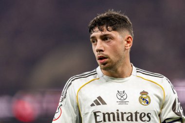 Federico Valverde, Atletico de Madrid ve Real Madrid (Maciej Rogowski / Ball Raw Images) arasında oynanan İspanya Süper Kupası yarı final maçında görüldü.)