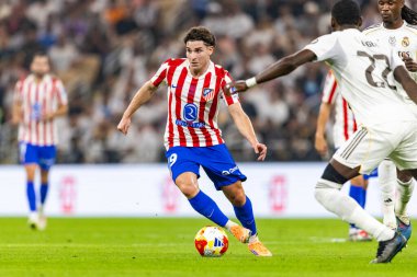 Julian Alvarez Atletico de Madrid ve Real Madrid (Maciej Rogowski / Ball Raw Images) arasında oynanan İspanya Süper Kupası yarı final maçında görüldü.)