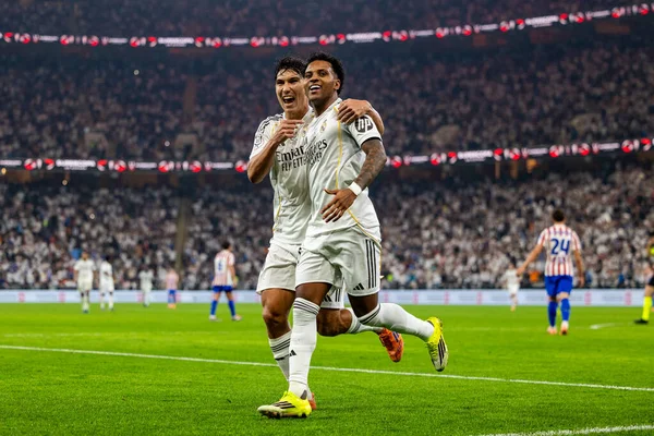 Atletico de Madrid ve Real Madrid (Maciej Rogowski / Ball Raw Images) arasında oynanan İspanyol Supercup yarı final maçında Rodrygo kutlaması)