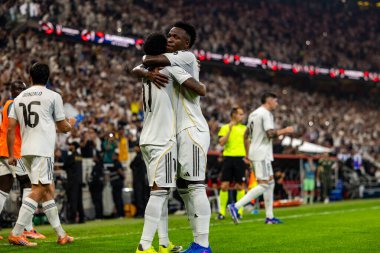 Atletico de Madrid ve Real Madrid (Maciej Rogowski / Ball Raw Images) arasında oynanan İspanyol Supercup yarı final maçında Rodrygo kutlaması)