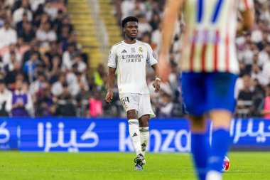 Aurelian Tchouameni, Atletico de Madrid ve Real Madrid (Maciej Rogowski / Ball Raw Images) arasında oynanan yarı final maçında görüldü.)
