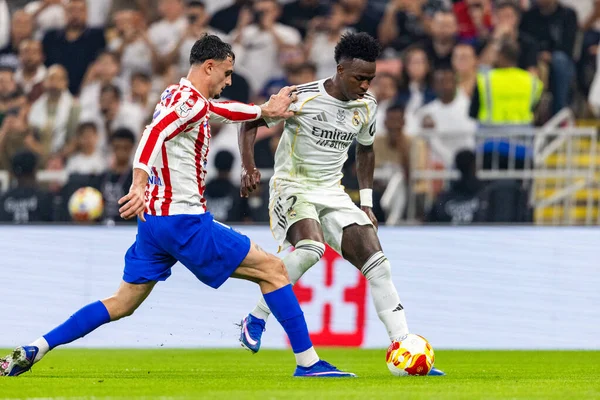Atletico de Madrid ve Real Madrid (Maciej Rogowski / Ball Raw Images) arasında oynanan İspanyol Supercup yarı final maçında Vinicius görüldü.)