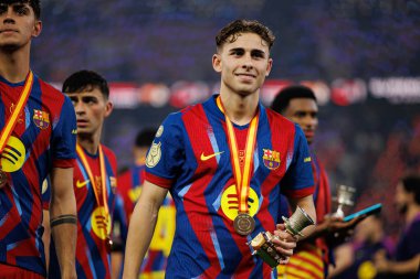 Fermin Lopez, FC Barcelona ve Real Madrid (Maciej Rogowski / Ball Raw Images) takımları arasında oynanan İspanya Süper Kupa Finali sırasında görüldü.)