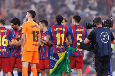 FC Barcelona ve Real Madrid (Maciej Rogowski / Ball Raw Images) takımları arasında oynanan İspanya Süper Kupa Finali sırasında Raphinha görüldü.)