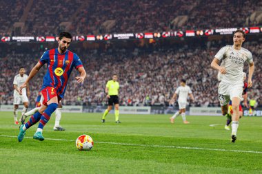 Ferran Torres, FC Barcelona ve Real Madrid (Maciej Rogowski / Ball Raw Images) takımları arasında oynanan İspanya Süper Kupa Finali sırasında görüldü.)