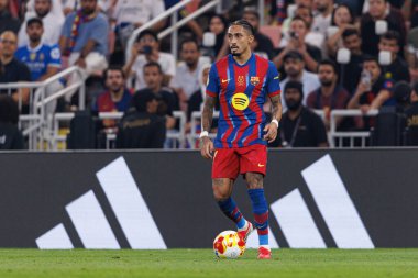 FC Barcelona ve Real Madrid (Maciej Rogowski / Ball Raw Images) takımları arasında oynanan İspanya Süper Kupa Finali sırasında Raphinha görüldü.)