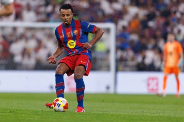 Jules Kounde İspanya Süper Kupası Finali sırasında FC Barcelona ve Real Madrid takımları arasında görüldü (Maciej Rogowski / Ball Raw Images)