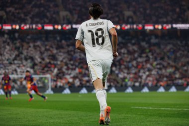 Alvaro Carreras, FC Barcelona ve Real Madrid (Maciej Rogowski / Ball Raw Images) takımları arasında oynanan İspanya Süper Kupa Finali sırasında görüldü.)