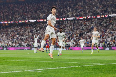 Gonzalo Garcia, FC Barcelona ve Real Madrid (Maciej Rogowski / Ball Raw Images) takımları arasında oynanan İspanya Süper Kupa Finali maçında gol attıktan sonra kutlama yaparken görüldü.)