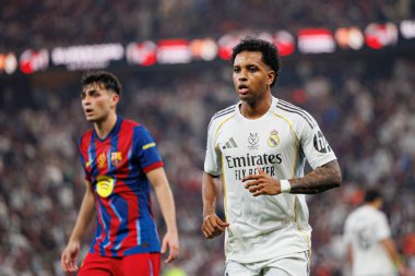 Rodrygo, FC Barcelona ve Real Madrid (Maciej Rogowski / Ball Raw Images) takımları arasında oynanan İspanya Süper Kupa Finali sırasında görüldü.)