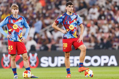 Gerard Martin FC Barcelona ve Real Madrid (Maciej Rogowski / Ball Raw Images) takımları arasında oynanan İspanya Süper Kupa Finali sırasında görüldü.)