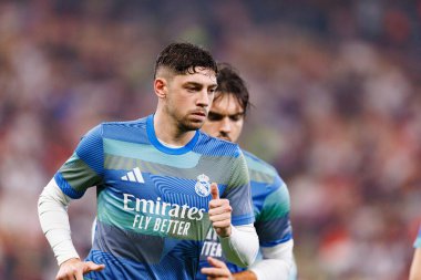 Federico Valverde, FC Barcelona ve Real Madrid (Maciej Rogowski / Ball Raw Images) takımları arasında oynanan İspanya Süper Kupa Finali sırasında görüldü.)