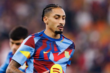 FC Barcelona ve Real Madrid (Maciej Rogowski / Ball Raw Images) takımları arasında oynanan İspanya Süper Kupa Finali sırasında Raphinha görüldü.)