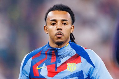 Jules Kounde İspanya Süper Kupası Finali sırasında FC Barcelona ve Real Madrid takımları arasında görüldü (Maciej Rogowski / Ball Raw Images)