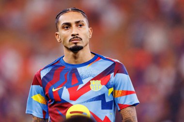 FC Barcelona ve Real Madrid (Maciej Rogowski / Ball Raw Images) takımları arasında oynanan İspanya Süper Kupa Finali sırasında Raphinha görüldü.)