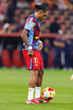 FC Barcelona ve Real Madrid (Maciej Rogowski / Ball Raw Images) takımları arasında oynanan İspanya Süper Kupa Finali sırasında Raphinha görüldü.)