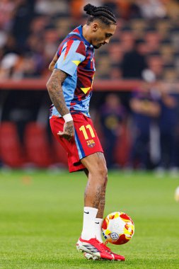 FC Barcelona ve Real Madrid (Maciej Rogowski / Ball Raw Images) takımları arasında oynanan İspanya Süper Kupa Finali sırasında Raphinha görüldü.)