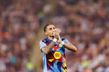 FC Barcelona ve Real Madrid (Maciej Rogowski / Ball Raw Images) takımları arasında oynanan İspanya Süper Kupa Finali sırasında Raphinha görüldü.)