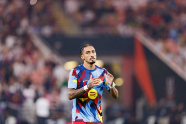 FC Barcelona ve Real Madrid (Maciej Rogowski / Ball Raw Images) takımları arasında oynanan İspanya Süper Kupa Finali sırasında Raphinha görüldü.)