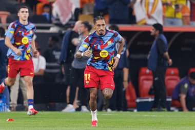 FC Barcelona ve Real Madrid (Maciej Rogowski / Ball Raw Images) takımları arasında oynanan İspanya Süper Kupa Finali sırasında Raphinha görüldü.)