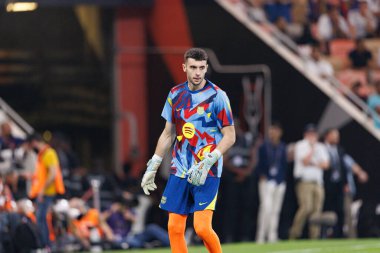 Joan Garcia FC Barcelona ve Real Madrid (Maciej Rogowski / Ball Raw Images) takımları arasında oynanan final maçında görüldü.)