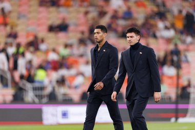 Franco Mastantuono ve Jude Bellingham İspanya Süper Kupası Finali sırasında FC Barcelona ve Real Madrid (Maciej Rogowski / Ball Raw Images)