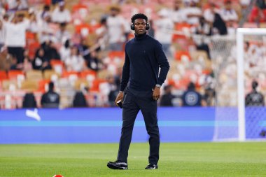 Aurelien Tchouameni, FC Barcelona ve Real Madrid (Maciej Rogowski / Ball Raw Images) takımları arasında oynanan İspanya Süper Kupa Finali sırasında görüldü.)