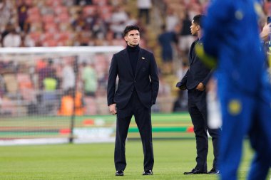 Franco Mastantuono, FC Barcelona ve Real Madrid (Maciej Rogowski / Ball Raw Images) takımları arasında oynanan İspanya Süper Kupa Finali sırasında görüldü.)