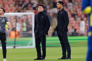 Franco Mastantuono ve Jude Bellingham İspanya Süper Kupası Finali sırasında FC Barcelona ve Real Madrid (Maciej Rogowski / Ball Raw Images)