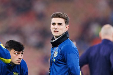 İspanya Süper Kupası Finali sırasında FC Barcelona ve Real Madrid takımları arasında görülen Gavi (Maciej Rogowski / Ball Raw Images)