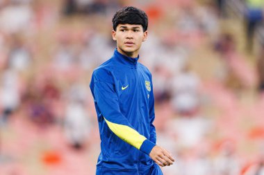 Dro Fernandez, FC Barcelona ve Real Madrid (Maciej Rogowski / Ball Raw Images) takımları arasında oynanan İspanya Süper Kupa Finali sırasında görüldü.)