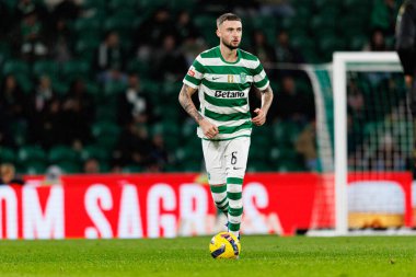 Liga Portekiz maçında Estadio Jose Alvalade 'deki Casa Pia AC (Maciej Rogowski / Ball Raw Images) takımları arasında Zeno Debast görüldü)