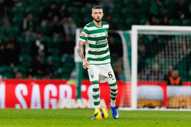 Liga Portekiz maçında Estadio Jose Alvalade 'deki Casa Pia AC (Maciej Rogowski / Ball Raw Images) takımları arasında Zeno Debast görüldü)