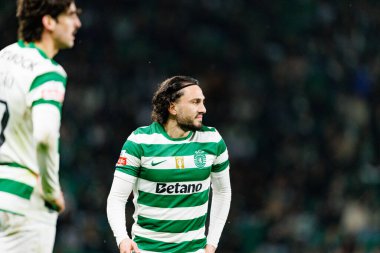 Giorgi Kochorashvili, Liga Portekiz maçı sırasında Estadio Jose Alvalade 'deki Casa Pia AC (Maciej Rogowski / Ball Raw Images) takımları arasında görüldü.)