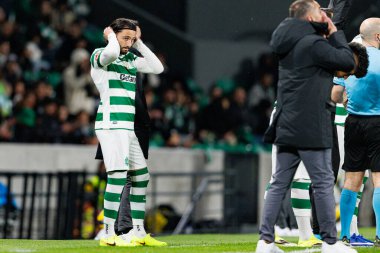 Giorgi Kochorashvili, Liga Portekiz maçı sırasında Estadio Jose Alvalade 'deki Casa Pia AC (Maciej Rogowski / Ball Raw Images) takımları arasında görüldü.)