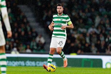 Goncalo Inacio Liga Portekiz maçı sırasında Estadio Jose Alvalade 'deki Casa Pia AC (Maciej Rogowski / Ball Raw Images) takımları arasında görüldü.)