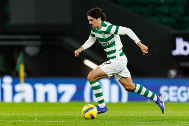 Francisco Trincao, Liga Portekiz maçı sırasında Estadio Jose Alvalade 'deki Casa Pia AC (Maciej Rogowski / Ball Raw Images) takımları arasında görüldü.)