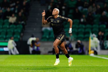 Domingo Jose Gabriel Bandeira Kaly Liga Portekiz maçı sırasında Estadio Jose Alvalade 'deki Casa Pia AC (Maciej Rogowski / Ball Raw Images) takımları arasında görüldü.)