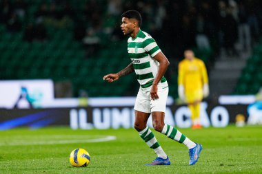 Matheus Reis, Liga Portekiz maçı sırasında Estadio Jose Alvalade 'deki Casa Pia AC (Maciej Rogowski / Ball Raw Images) takımları arasında görüldü.)