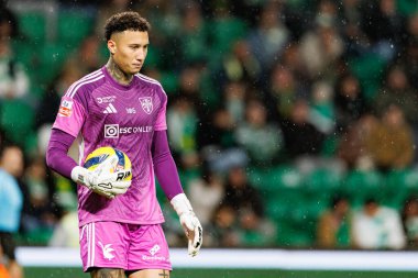 Patrick Sequeira, Liga Portekiz maçı sırasında Estadio Jose Alvalade 'deki Casa Pia AC (Maciej Rogowski / Ball Raw Images) takımları arasında görüldü.)