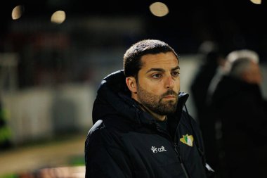 Vasco Botelho da Costa, Liga Portekiz maçı sırasında FC Alverca ve Moreirense FC (Maciej Rogowski / Ball Raw Images) takımları arasında görüldü.)