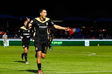 Sandro Lima, FC Alverca ve Moreirense FC (Maciej Rogowski / Ball Raw Images) takımları arasında oynanan Liga Portekiz maçında gol attıktan sonra kutlama yaparken görülüyor.)