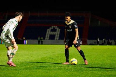 Francisco Chissumba Liga Portekiz maçı sırasında FC Alverca ve Moreirense FC (Maciej Rogowski / Ball Raw Images) takımları arasında görüldü.)