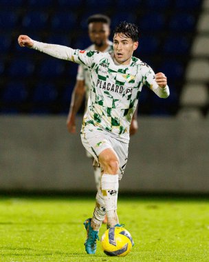 Rodrigo Alonso, Liga Portekiz maçı sırasında FC Alverca ve Moreirense FC (Maciej Rogowski / Ball Raw Images) takımları arasında görüldü.)