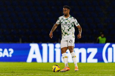 Jobson de Brito Gonzaga Maracas, Liga Portekiz maçı sırasında FC Alverca ve Moreirense FC (Maciej Rogowski / Ball Raw Images) takımları arasında görüldü.)