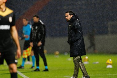 Vasco Botelho Costa, Liga Portekiz maçı sırasında FC Alverca ve Moreirense FC (Maciej Rogowski / Ball Raw Images) takımları arasında görüldü.)