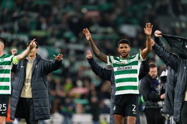 Matheus Reis UEFA Şampiyonlar Ligi maçında Estadio Jose Alvalade 'de (Maciej Rogowski / Ball Raw Images) Sporting CP ve Paris Saint-Germain takımları arasında görüldü.)